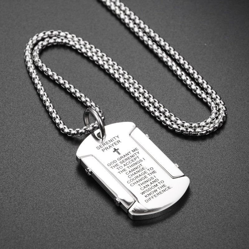 Serenity Prayer Pendant Necklace