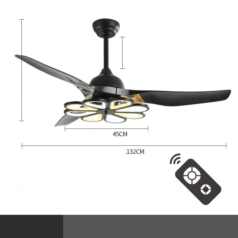 Nordic Modern Simple Frequency Conversion Ceiling Fan Light