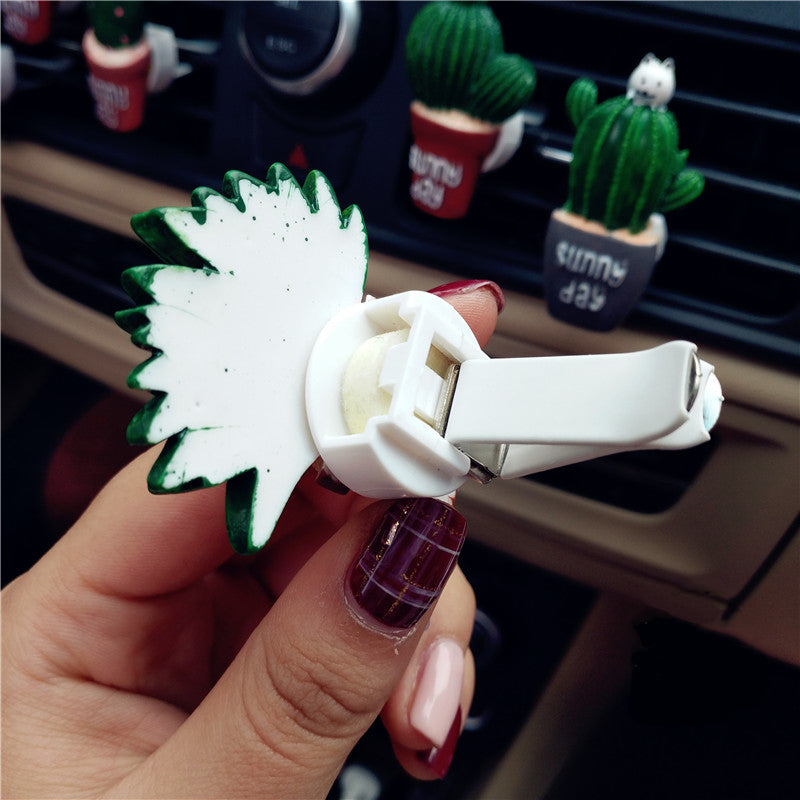 Car Air Freshener Plants Perfume Vent Outlet Air Conditioning Fragrance Clip Cute Creative Ornaments Interior Auto Accessories