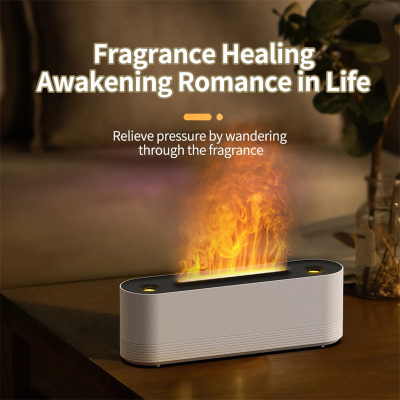 2023 Flame Air Humidifier Ultrasonic 7 Colors Aroma Diffuser LED Cool Mist Maker Fogger Essential Oil Room Fragrance Office Home Decor