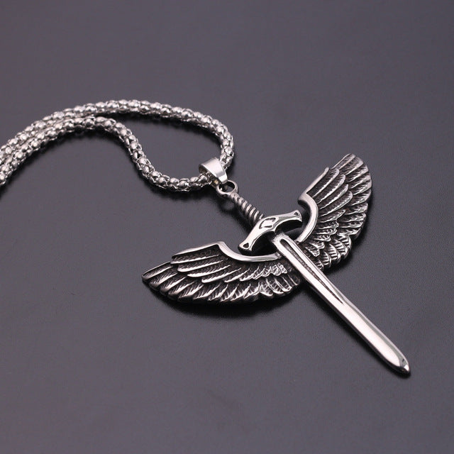 Double Axe Pendant Men's Necklace