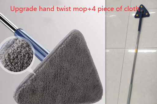 Extendable Triangle Mop 360 Rotatable Adjustable 110 Cm Cleaning Mop For Tub Tile Floor Wall Cleaning Mop Deep Cleaning Mop