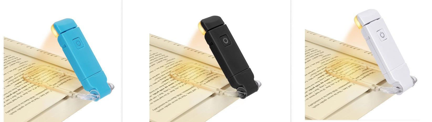 LED USB Rechargeable Book Reading Light Brightness Adjustable Eye Protection Clip Book Light Portable Bookmark Read Light