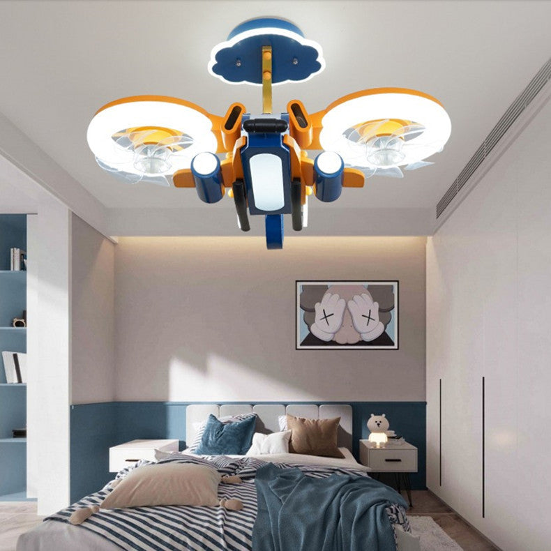 Smart Fighter Boy Large Room Bedroom With Fan Light