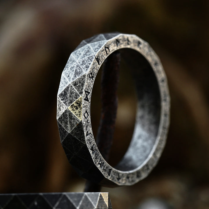 Japanese And Korean Simple Stylish Viking Letter Titanium Steel Ring