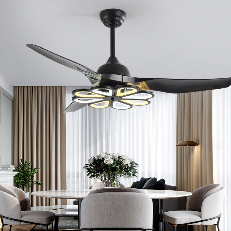 Nordic Modern Simple Frequency Conversion Ceiling Fan Light