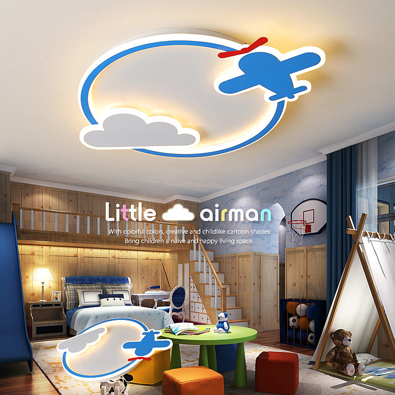 Cartoon Model Airplane Deer Bedroom Lamp