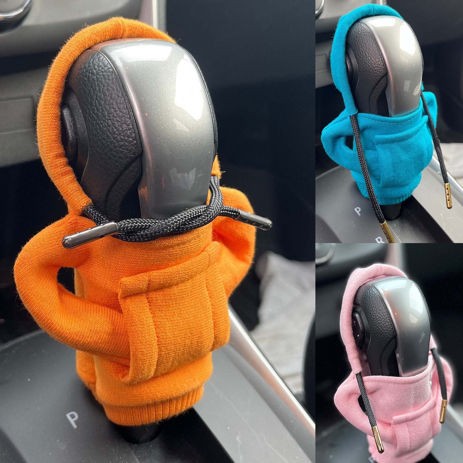 Universal Gear Knob Cover Hoodies Handle Cover Gear Grip Handle Knob Creativity Sweatshirt Nonslip Car Decoration