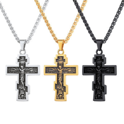 Cross Jesus Pendant Necklace