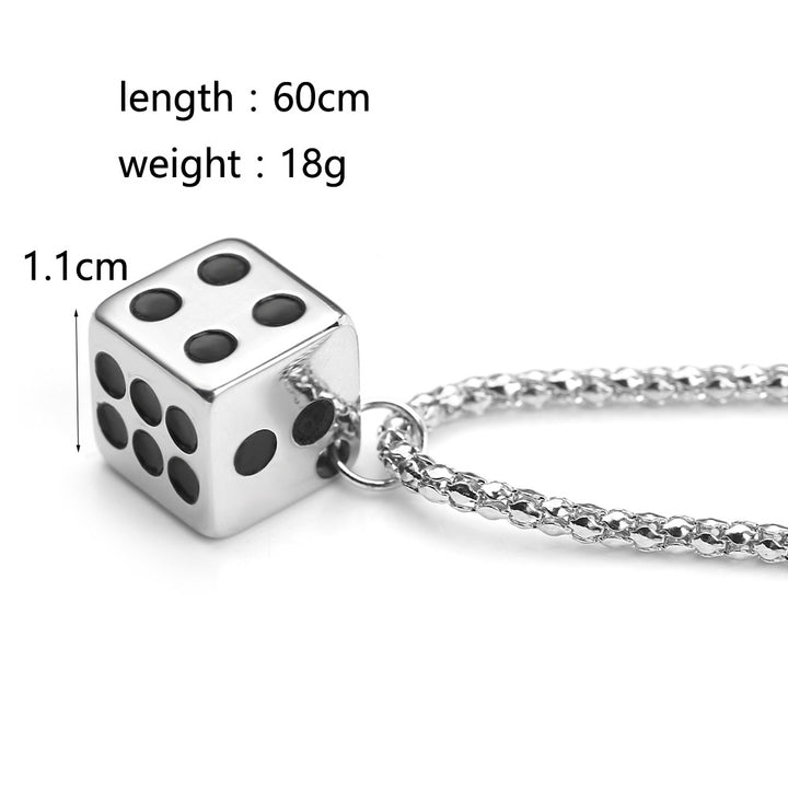 Pure Color Lucky Dice All-match Men And Women Couple Pendant