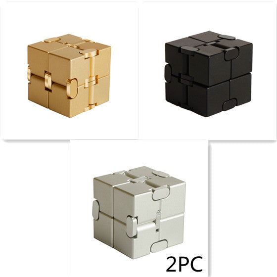 Stress Relief Toy Premium Metal Infinity Cube Portable Decompresses Relax Toys for Children Adults