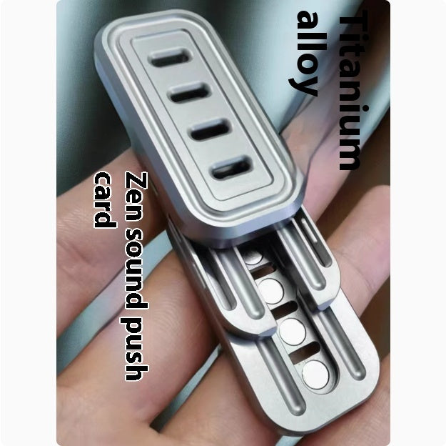 Titanium Alloy Tuning Fork Push Card Decompression Toy