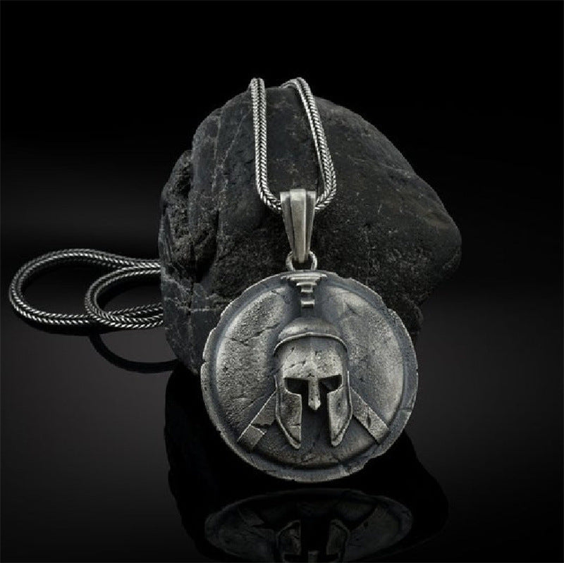 Pendant Greek Warrior  Helmet Necklace