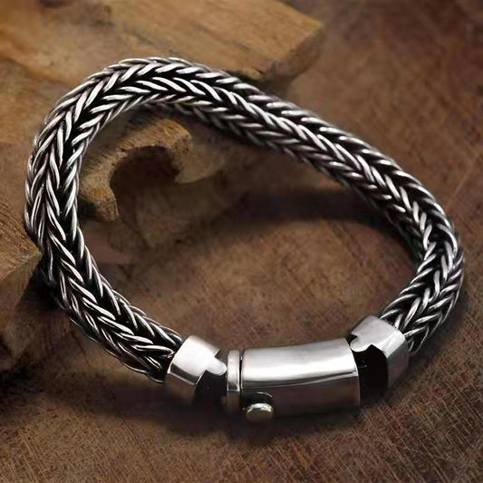 Hand-woven Hemp Rope Bracelet Men Domineering Personality