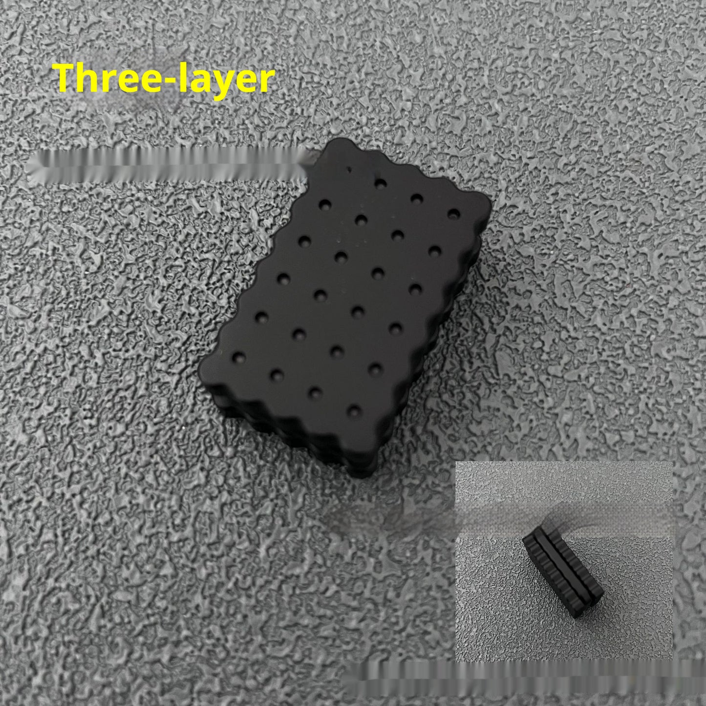 Biscuit 3-layer Rebound Feel Edc Push Card Decompression Toy
