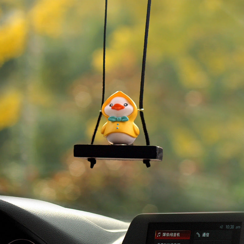 Cute Little Yellow Duck Doll Automobile Hanging Ornament