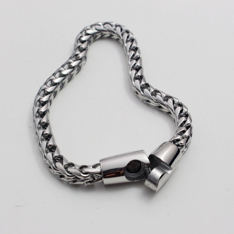 Retro Style Individual Titanium Steel Bracelet For Men