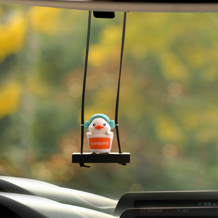 Cute Little Yellow Duck Doll Automobile Hanging Ornament