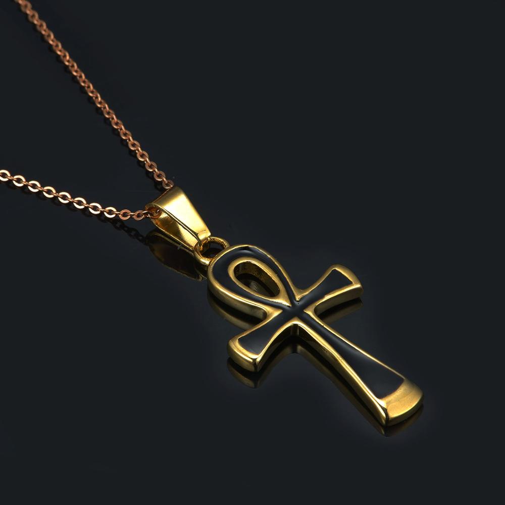 Cross Pendant Gold-plated Titanium Steel Pendant