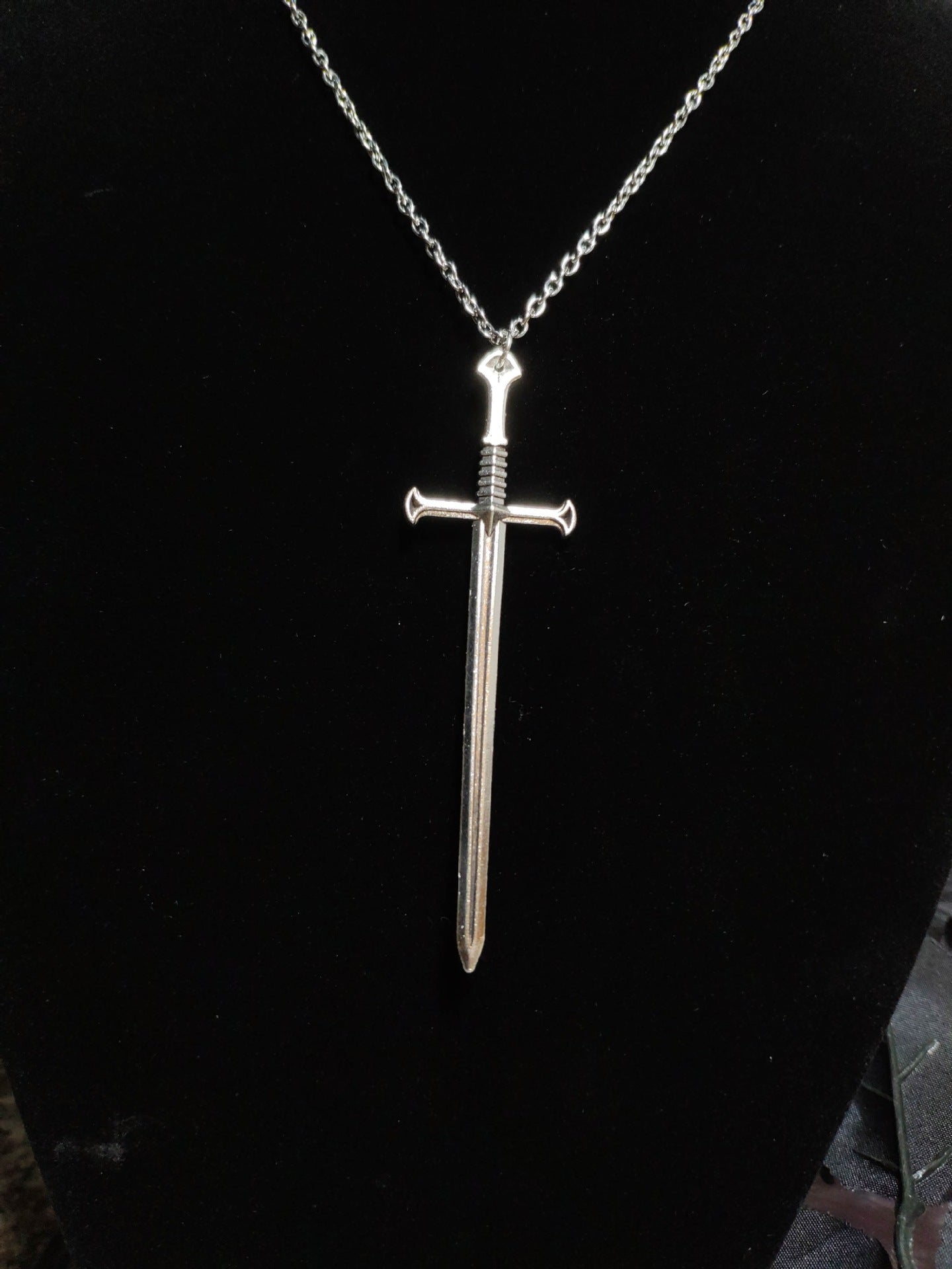 Popular Gothic Sword Pendant Bronze Necklace