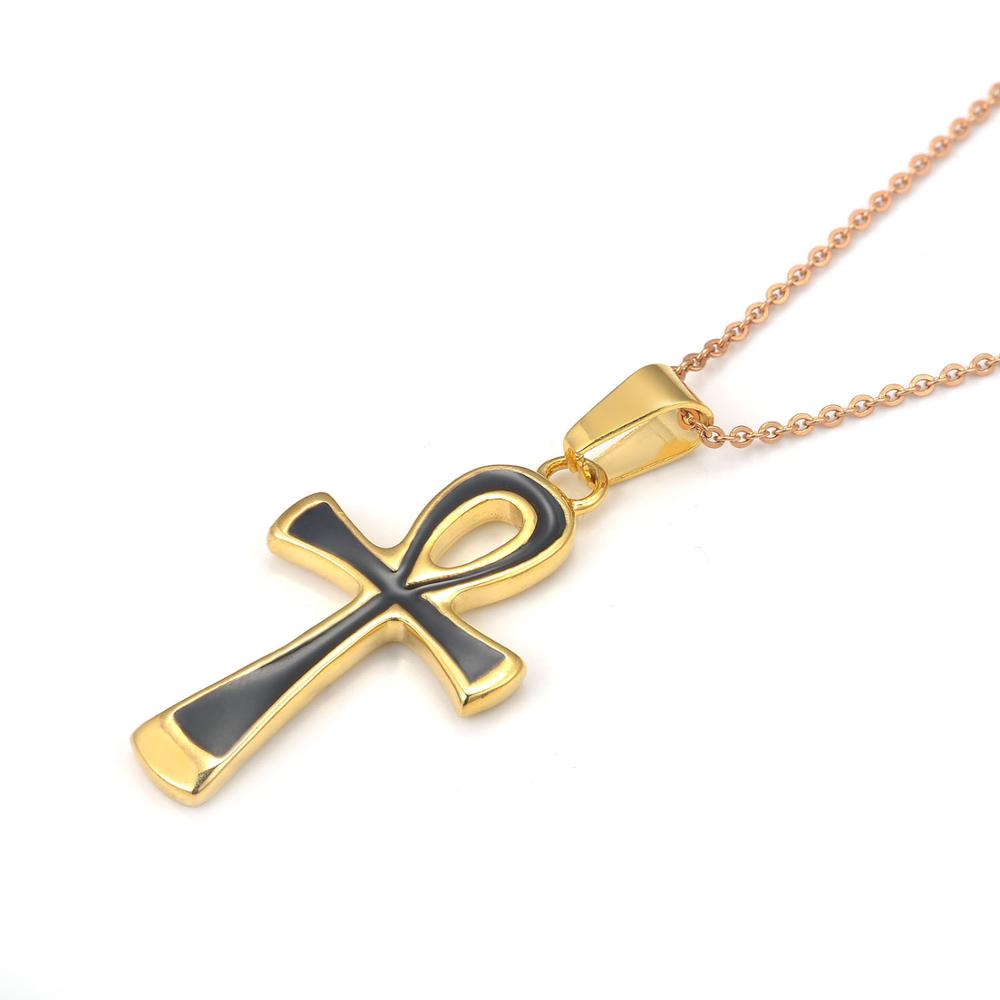 Cross Pendant Gold-plated Titanium Steel Pendant