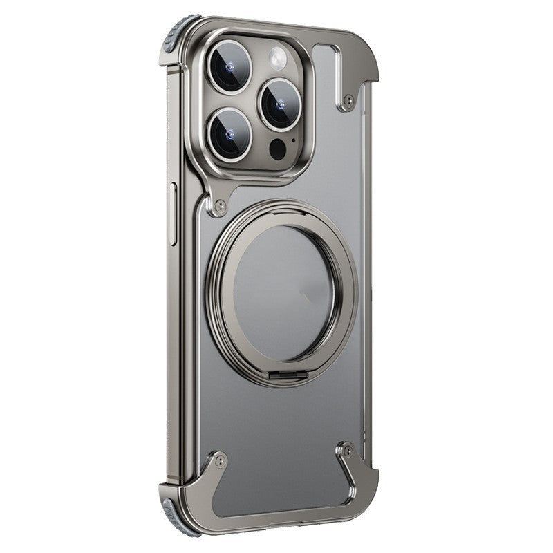 Magnetic Metal Drop-resistant Rotating Bracket Phone Case