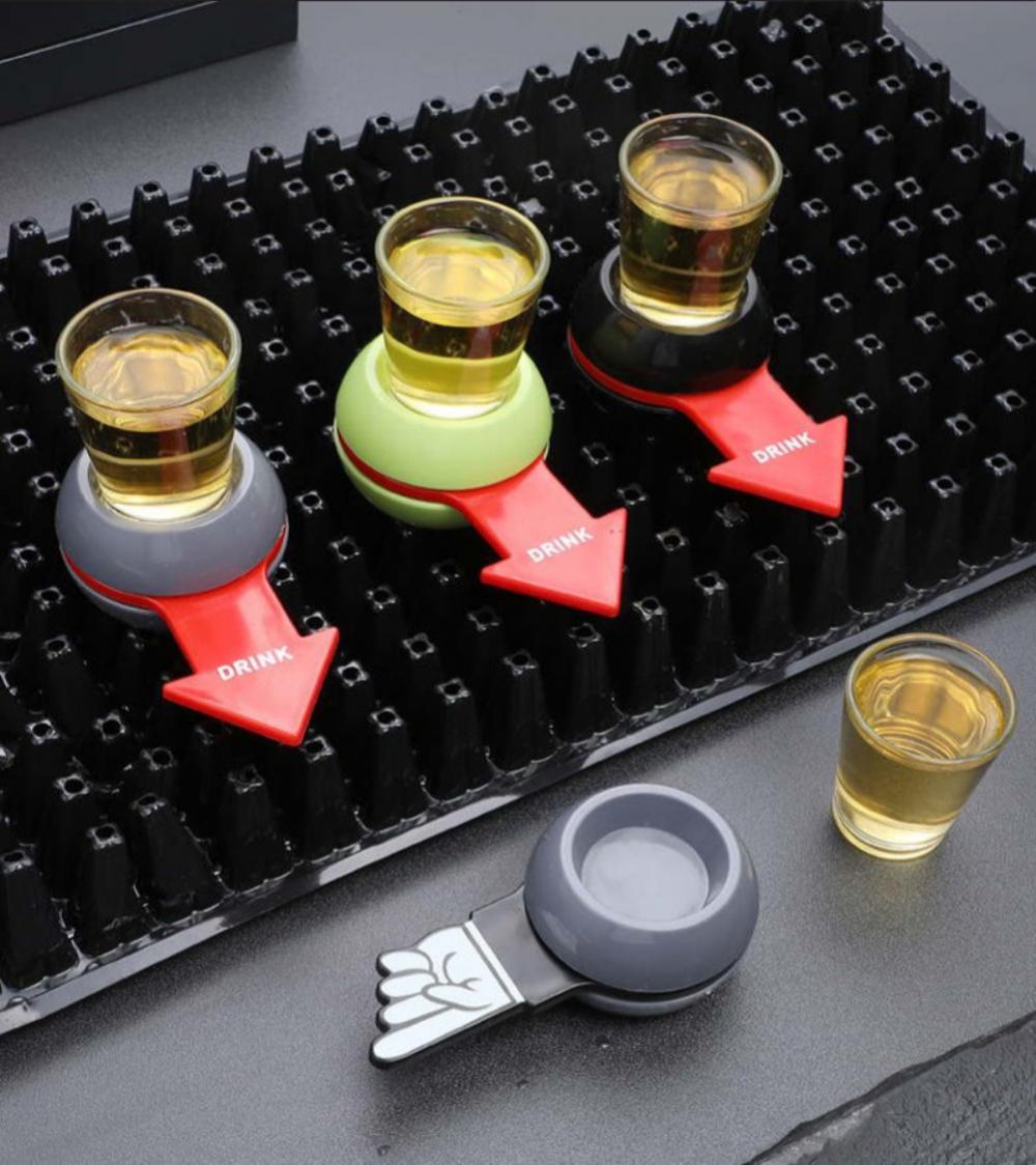 Rotatable Arrow Beer Wine Board Game Spin Drinking Game Pointer Shot Spinner Party Game Glass Cup Kit Table Gifts Entertainment