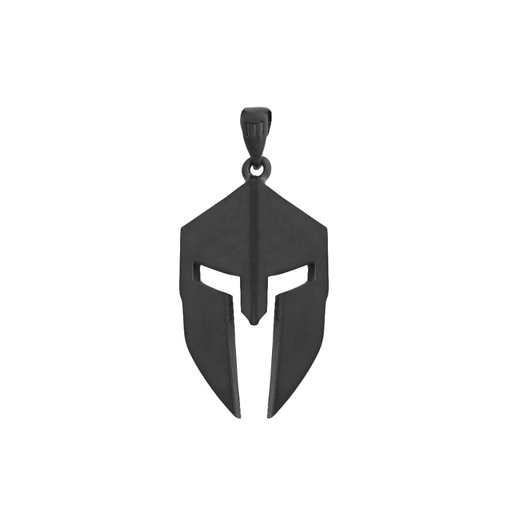 Classic Minimalist Hero Of Sparta Mask Pendant Necklace Man's Stainless Steel Necklace Titanium Steel Ornament