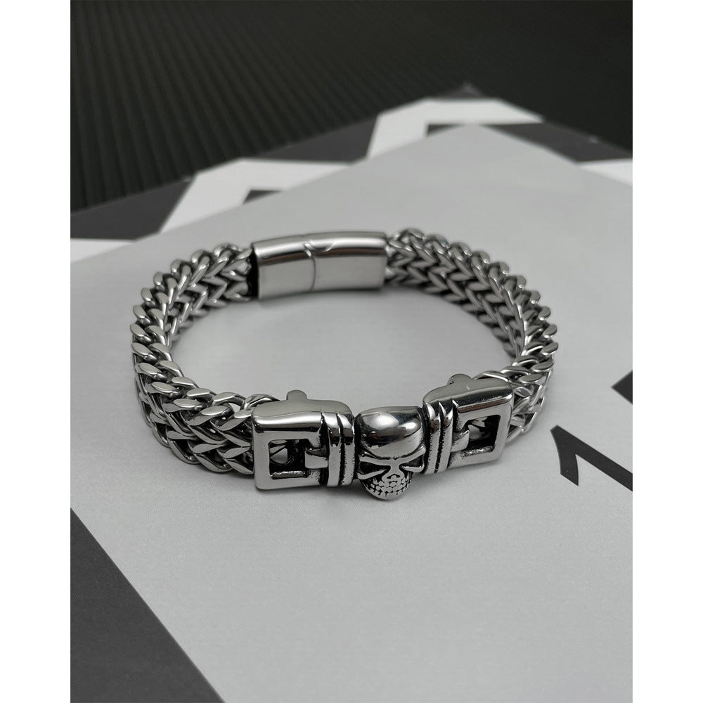 Hip Hop Retro Titanium Steel Bracelet For Men