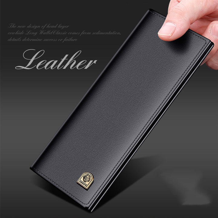 European And American New Wallet Long Soft Leather Men