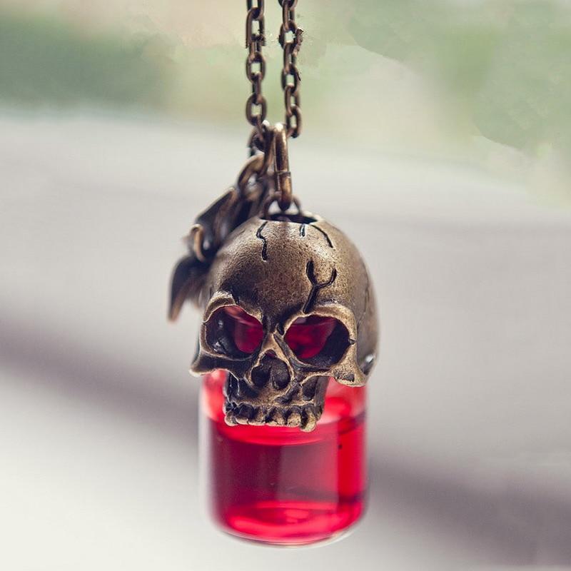 Skull Lovers - Blood Bottle Skull Necklace