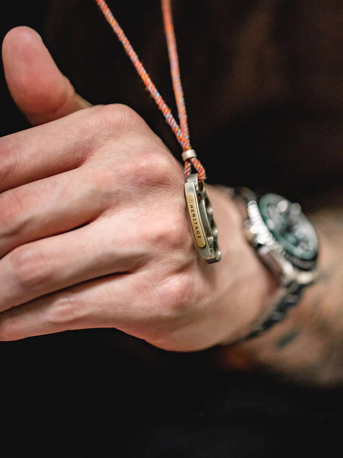 Vintage Boxing Brass Knuckle Pendant Necklace