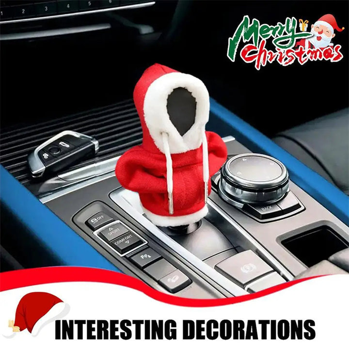 Christmas Hoodie Car Gearshift Cover Christmas Decor Gearshift Hoodie Car Gearshift Knob Cover Manual Handle Gear Change Lever Cover