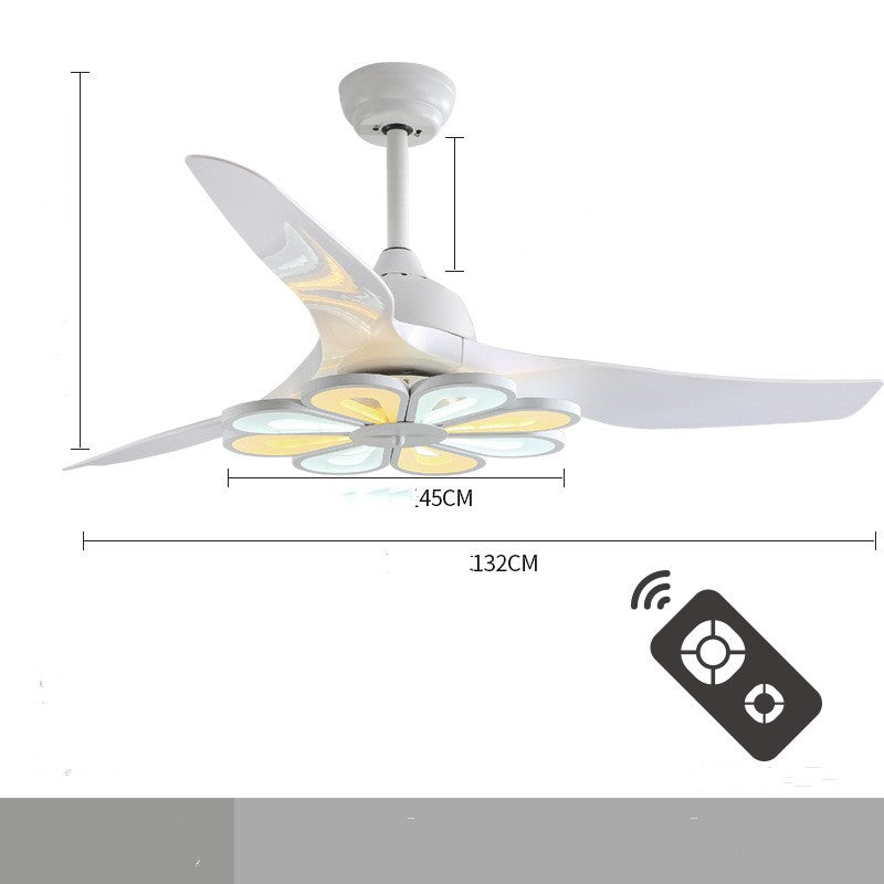 Nordic Modern Simple Frequency Conversion Ceiling Fan Light