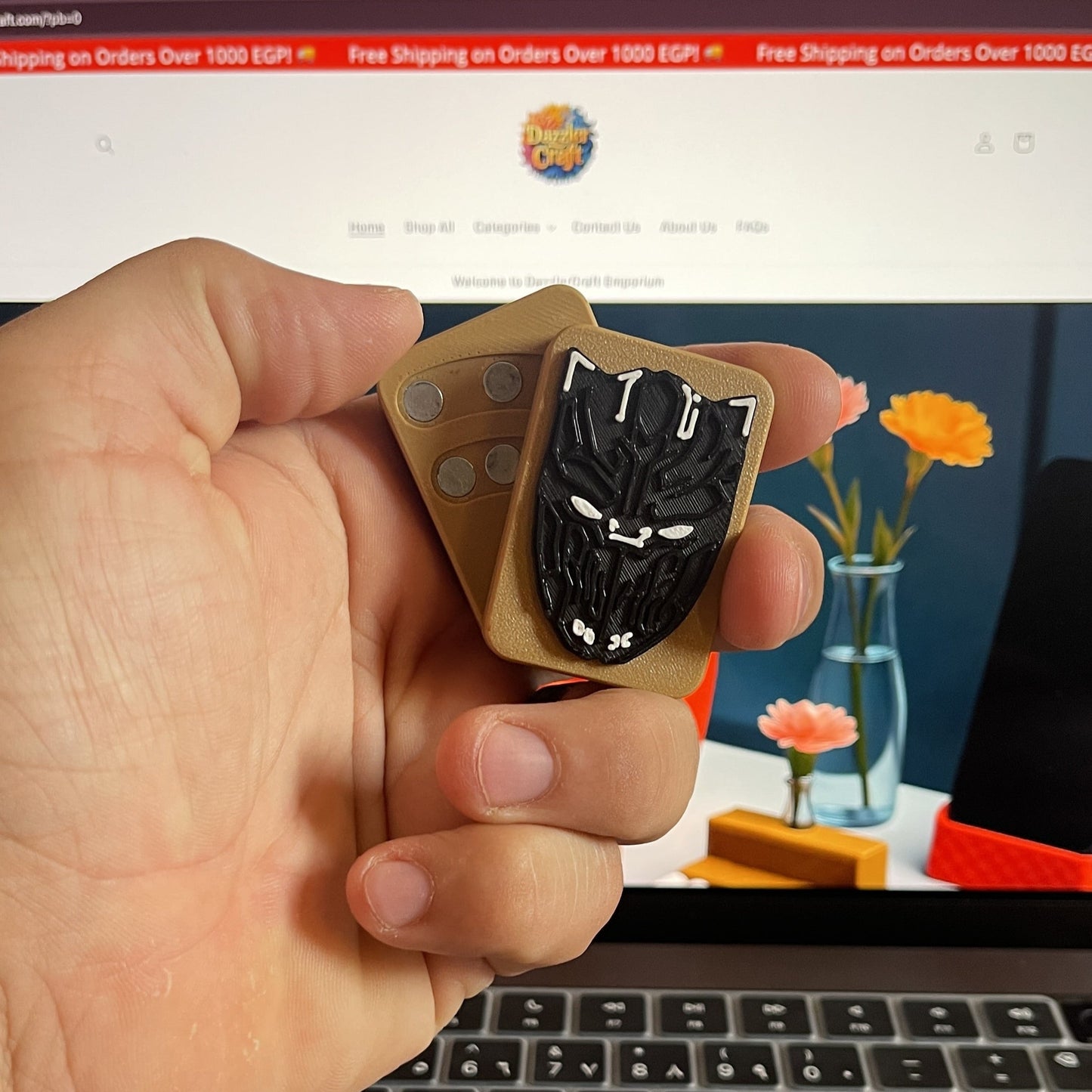 PantherSlide™ 22X – Magnetic Fidget Slider (Black Panther Edition)
