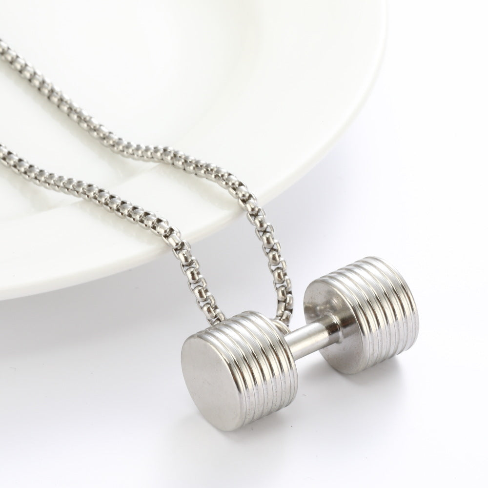 Multi-piece Dumbbell Pendant Necklace Key Body