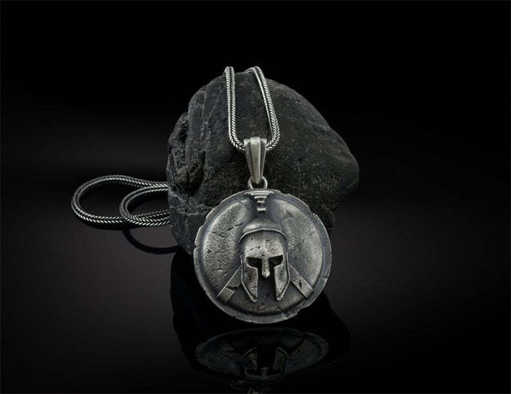 Pendant Greek Warrior  Helmet Necklace