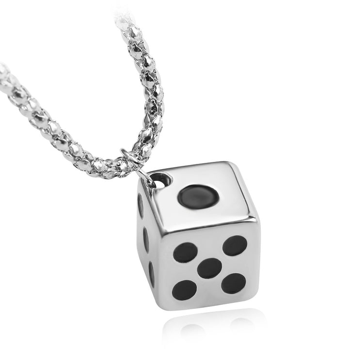 Pure Color Lucky Dice All-match Men And Women Couple Pendant