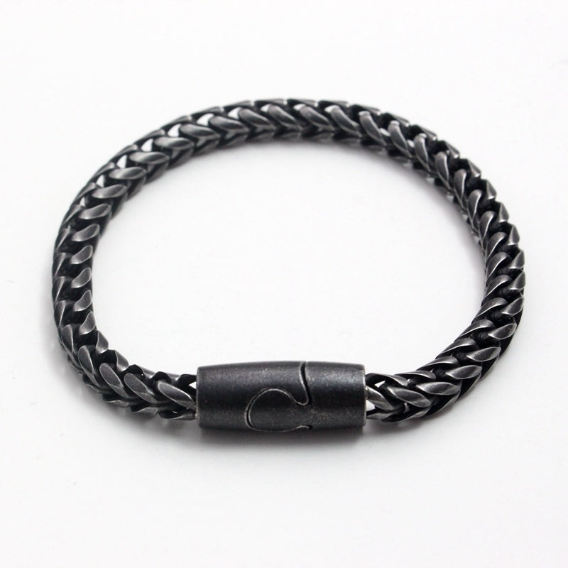 Retro Style Individual Titanium Steel Bracelet For Men