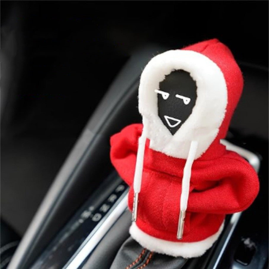 Christmas Hoodie Car Gearshift Cover Christmas Decor Gearshift Hoodie Car Gearshift Knob Cover Manual Handle Gear Change Lever Cover