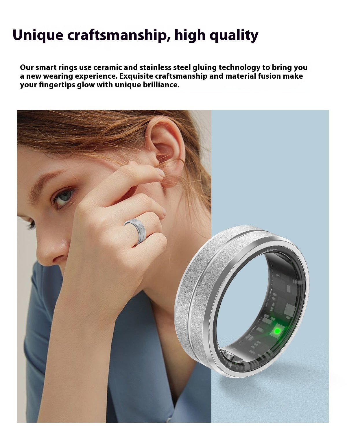 Smart Monitoring Sleep Blood Oxygen Heart Rate Health Bluetooth Multi-function Ring