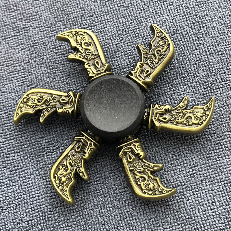 Bronze Alloy Fingertip Gyro Relieving Spinning Top Rotating Hand Spinner