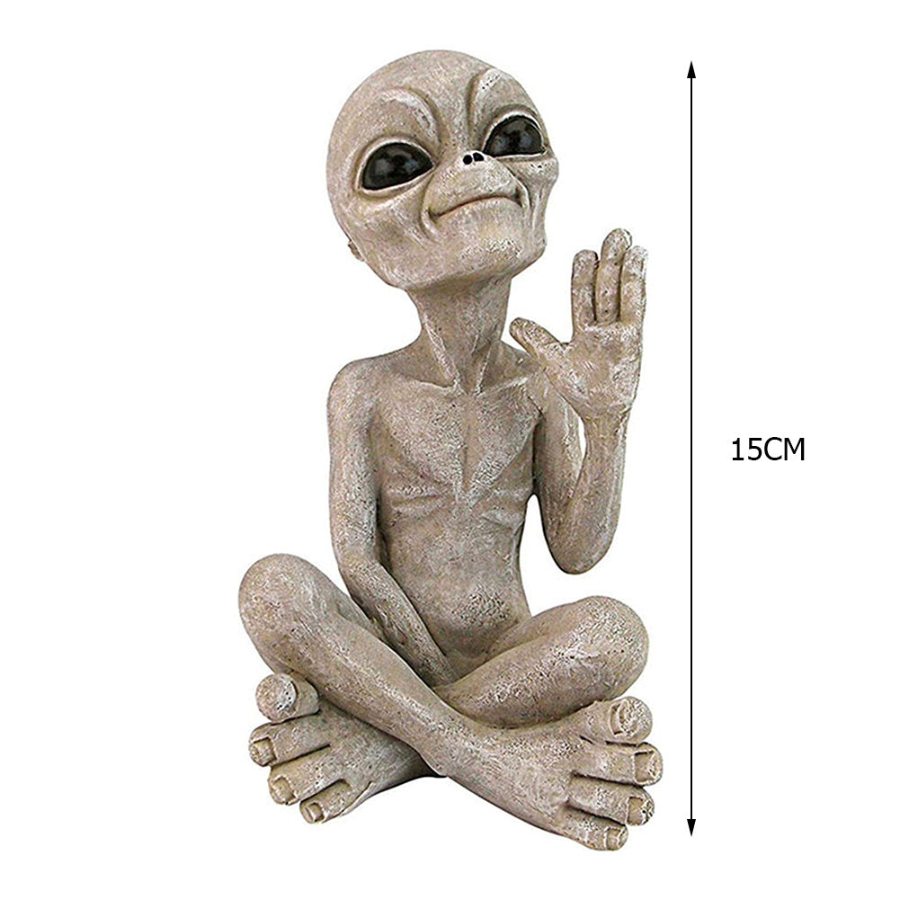 Resin Ornaments Alien UFO Outdoor Garden Statue Ornaments