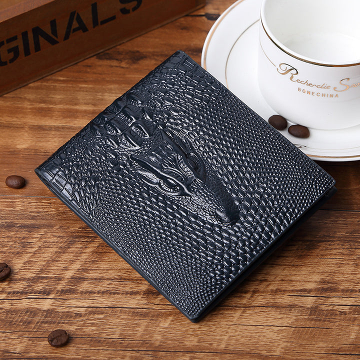 Men's Fashionable Casual Crocodile Print Wallet