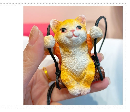 Car Aromatherapy Pendant Kitten Ornaments Inside Car Small Jewelry Rearview Mirror Pendant Accessories