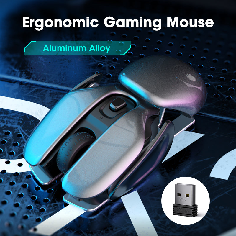 Stealth Glide: Rechargeable Wireless Gaming Mouse - The Ultimate in Silent Precision!