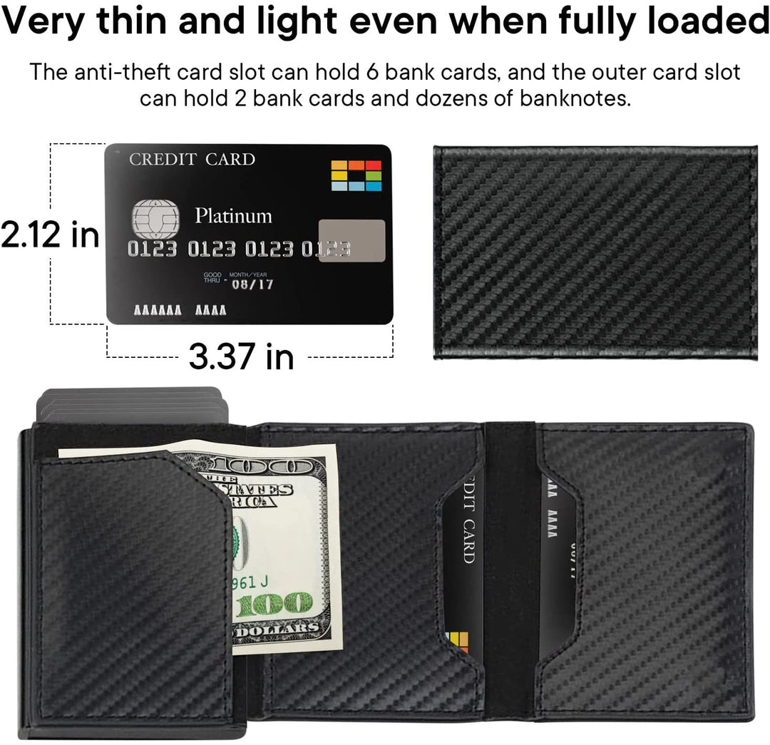 Leather Men's RFID Metal Aluminum Alloy Card Bag