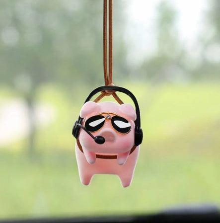 Car Accessories Cute Piggy Car Pendant