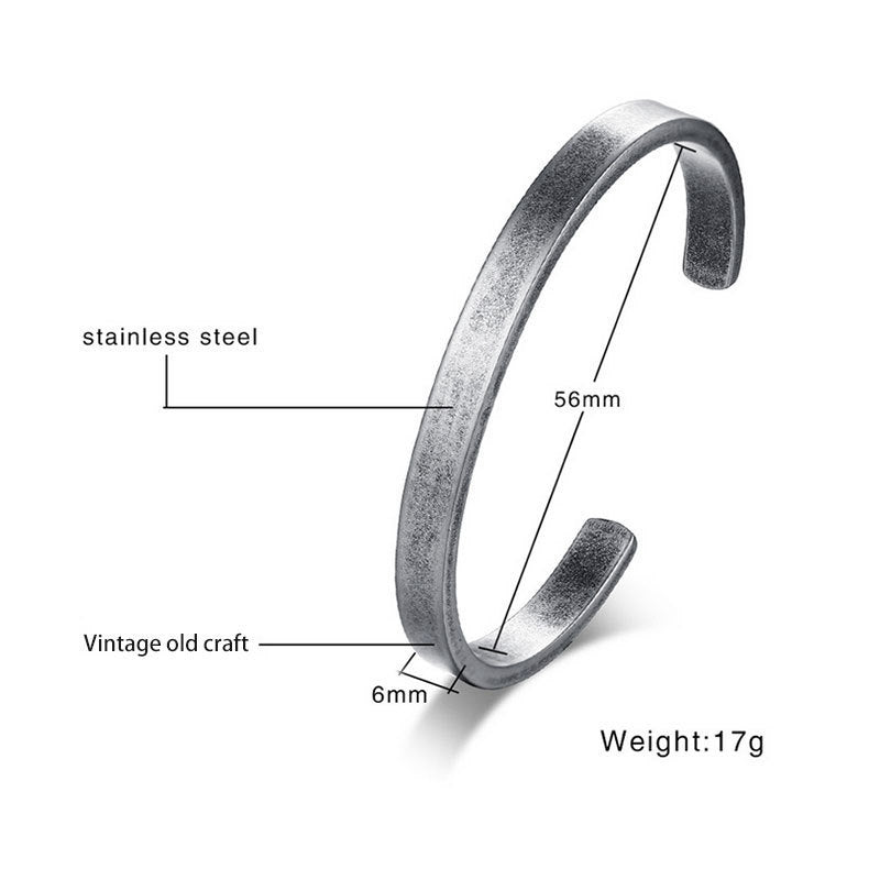 Titanium Steel Vintage Bracelet Viking Style Men's And Women's