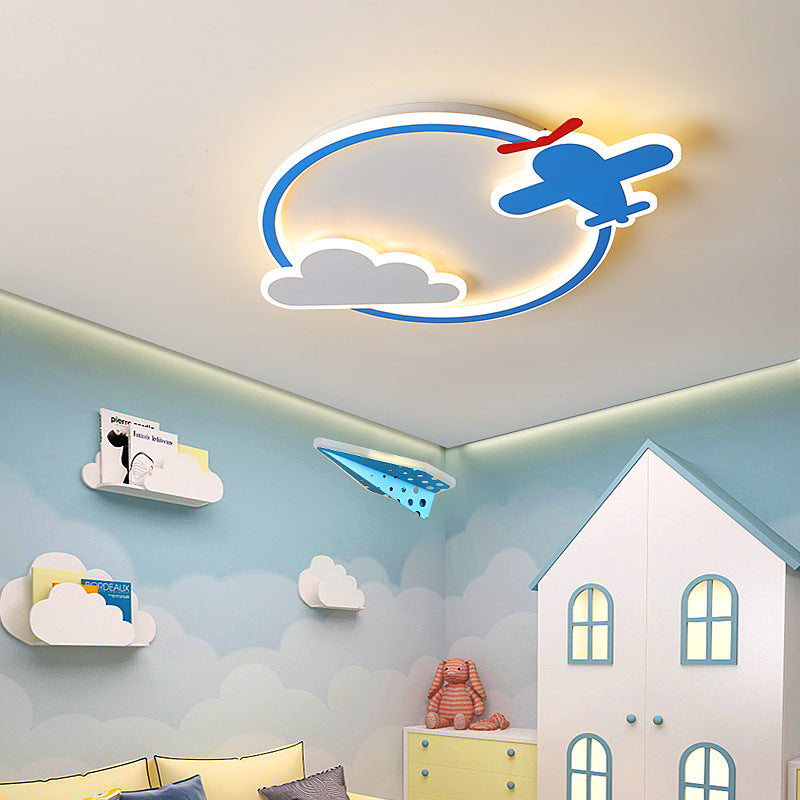 Cartoon Model Airplane Deer Bedroom Lamp